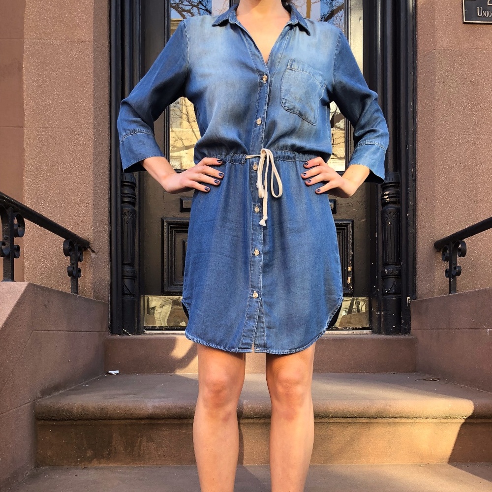 Soft Chambray Shirt Dress